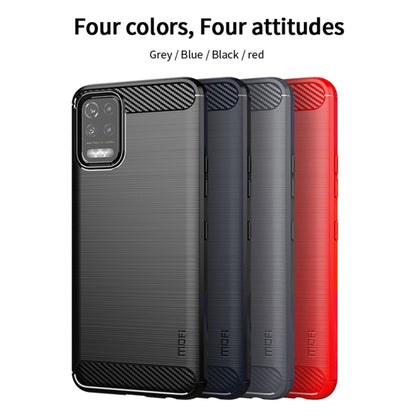 For LG K52 / K62 / K62+ / Q52 / Q62  MOFI Gentleness Brushed Carbon Fiber Soft TPU Case(Red) - LG by MOFI | Online Shopping South Africa | PMC Jewellery