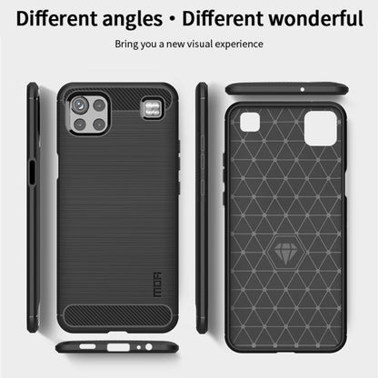 For LG K92 MOFI Gentleness Brushed Carbon Fiber Soft TPU Case(Gray) - LG by MOFI | Online Shopping South Africa | PMC Jewellery