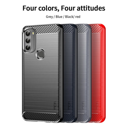 For Motorola Moto G71 5G MOFI Gentleness Brushed Carbon Fiber Soft TPU Case(Gray) - Motorola Cases by MOFI | Online Shopping South Africa | PMC Jewellery