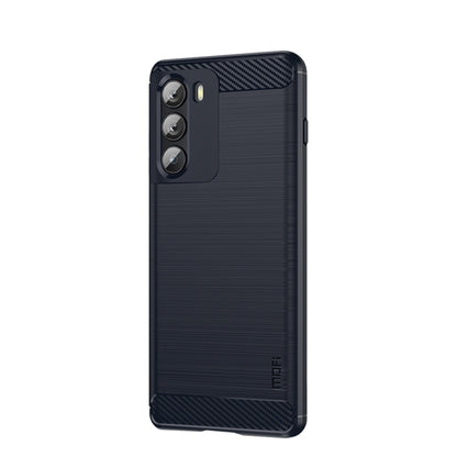 For Motorola Moto G200 5G / Edge S30 MOFI Gentleness Brushed Carbon Fiber Soft TPU Case(Blue) - Motorola Cases by MOFI | Online Shopping South Africa | PMC Jewellery