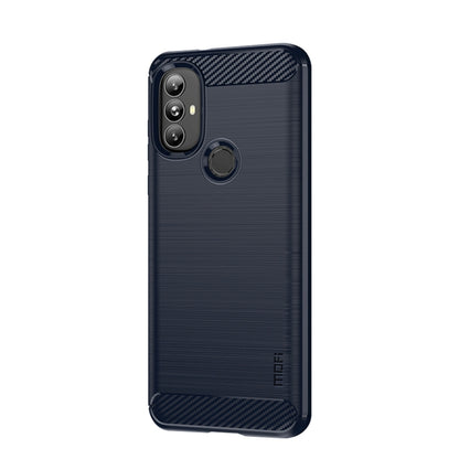 For Motorola Moto G Power 2022 MOFI Gentleness Brushed Carbon Fiber Soft TPU Case(Blue) - Motorola Cases by MOFI | Online Shopping South Africa | PMC Jewellery