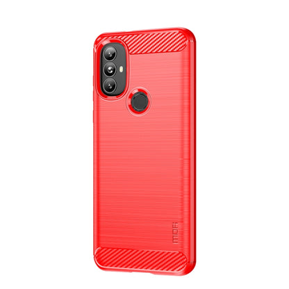 For Motorola Moto G Power 2022 MOFI Gentleness Brushed Carbon Fiber Soft TPU Case(Red) - Motorola Cases by MOFI | Online Shopping South Africa | PMC Jewellery