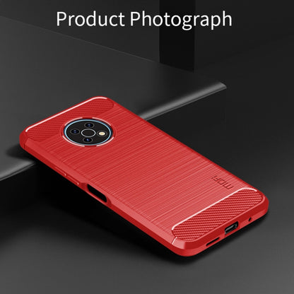 For Nokia G50 MOFI Gentleness Brushed Carbon Fiber Soft TPU Case(Red) - Nokia Cases by MOFI | Online Shopping South Africa | PMC Jewellery