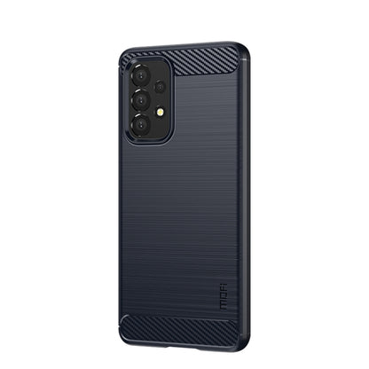 For Samsung Galaxy A53 5G  MOFI Gentleness Brushed Carbon Fiber Soft TPU Case(Blue) - Galaxy Phone Cases by MOFI | Online Shopping South Africa | PMC Jewellery