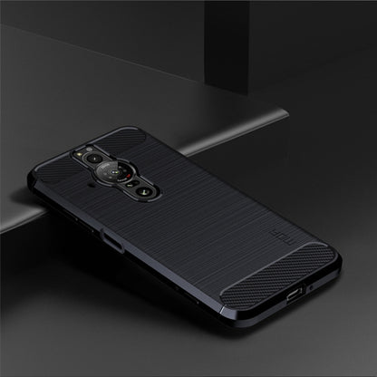 For Sony Xperia Pro-I MOFI Gentleness Brushed Carbon Fiber Soft TPU Case(Blue) - Sony Cases by MOFI | Online Shopping South Africa | PMC Jewellery