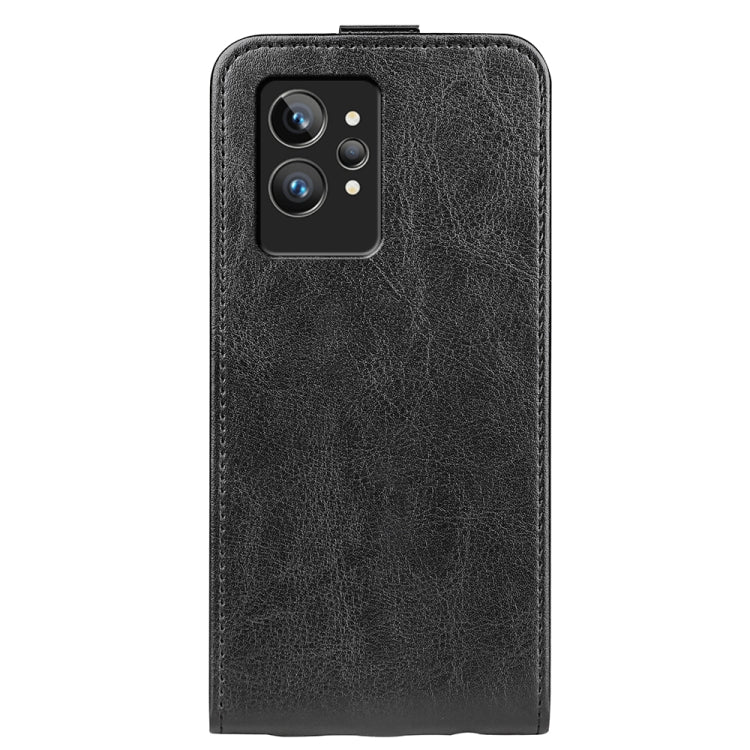 For OPPO Realme GT2 Pro 5G R64 Texture Vertical Flip Leather Phone Case(Black) - Realme Cases by PMC Jewellery | Online Shopping South Africa | PMC Jewellery | Buy Now Pay Later Mobicred