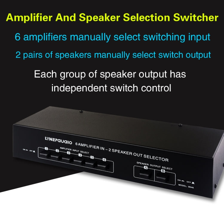 6 In 2 Out 300W Power Amplifier Switcher Loudspeaker Switch Distribute Device -  by PMC Jewellery | Online Shopping South Africa | PMC Jewellery | Buy Now Pay Later Mobicred