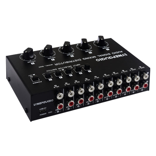 5 In 5 Out Audio Signal Selector Sound Mixing Distribute Device Input Independent Switch -  by PMC Jewellery | Online Shopping South Africa | PMC Jewellery | Buy Now Pay Later Mobicred