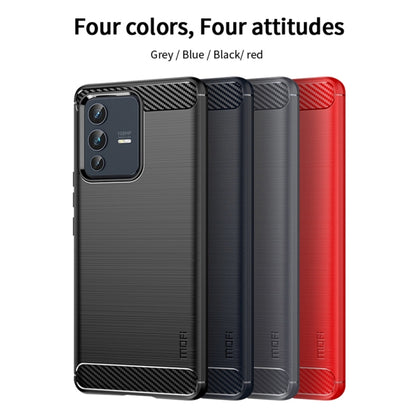 For vivo V23 5G/S12 MOFI Gentleness Series Brushed Texture Carbon Fiber Soft TPU Phone Case(Blue) - vivo Cases by MOFI | Online Shopping South Africa | PMC Jewellery