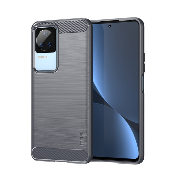 For Xiaomi Redmi K40S MOFI Gentleness Brushed Carbon Fiber Soft TPU Case(Gray) - Xiaomi Cases by MOFI | Online Shopping South Africa | PMC Jewellery