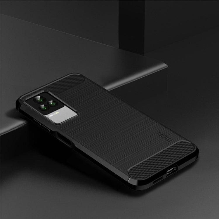 For Xiaomi Redmi K50 / K50 Pro MOFI Gentleness Brushed Carbon Fiber Soft TPU Case(Black) - Xiaomi Cases by MOFI | Online Shopping South Africa | PMC Jewellery