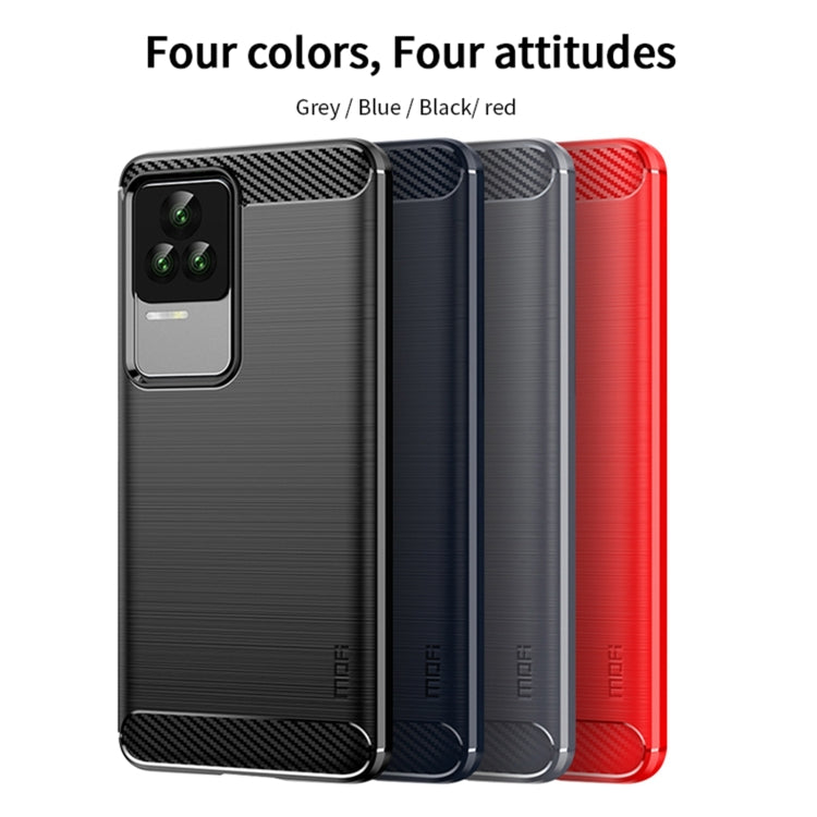 For Xiaomi Redmi K50 / K50 Pro MOFI Gentleness Brushed Carbon Fiber Soft TPU Case(Black) - Xiaomi Cases by MOFI | Online Shopping South Africa | PMC Jewellery