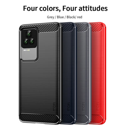 For Xiaomi Redmi K50 / K50 Pro MOFI Gentleness Brushed Carbon Fiber Soft TPU Case(Blue) - Xiaomi Cases by MOFI | Online Shopping South Africa | PMC Jewellery