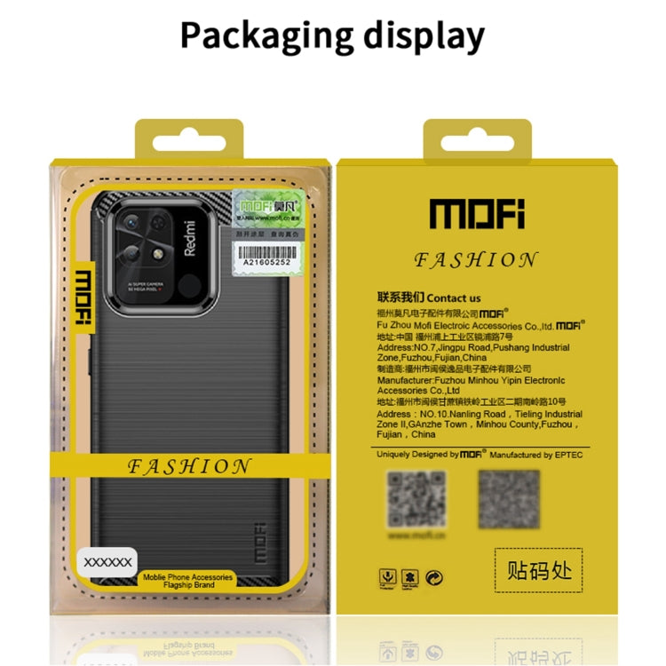 For Xiaomi Redmi K50 / K50 Pro MOFI Gentleness Brushed Carbon Fiber Soft TPU Case(Gray) - Xiaomi Cases by MOFI | Online Shopping South Africa | PMC Jewellery