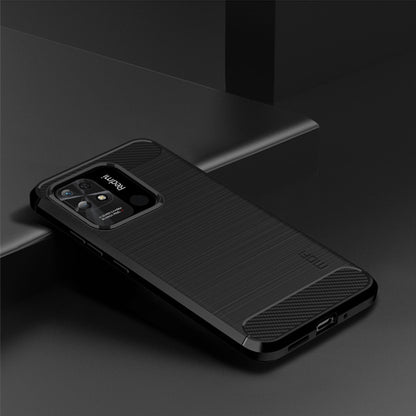 For Xiaomi Redmi 10C MOFI Gentleness Brushed Carbon Fiber Soft TPU Case(Black) - Xiaomi Cases by MOFI | Online Shopping South Africa | PMC Jewellery