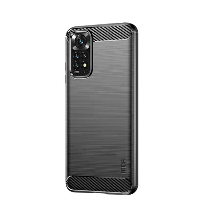 For Xiaomi Redmi Note 11 4G Global / Note 11S 4G MOFI Gentleness Brushed Carbon Fiber TPU Case(Black) - Xiaomi Cases by MOFI | Online Shopping South Africa | PMC Jewellery