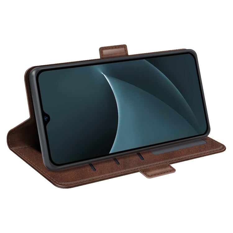 For Blackview A95 Dual-side Magnetic Buckle Leather Phone Case(Brown) - More Brand by PMC Jewellery | Online Shopping South Africa | PMC Jewellery | Buy Now Pay Later Mobicred