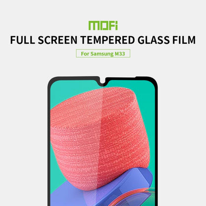 For Samsung Galaxy M33 5G MOFI 9H 2.5D Full Screen Tempered Glass Film(Black) -  by MOFI | Online Shopping South Africa | PMC Jewellery