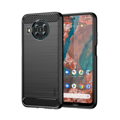 For Nokia X100 MOFI Gentleness Series Brushed Texture Carbon Fiber TPU Phone Case(Black) - Nokia Cases by MOFI | Online Shopping South Africa | PMC Jewellery