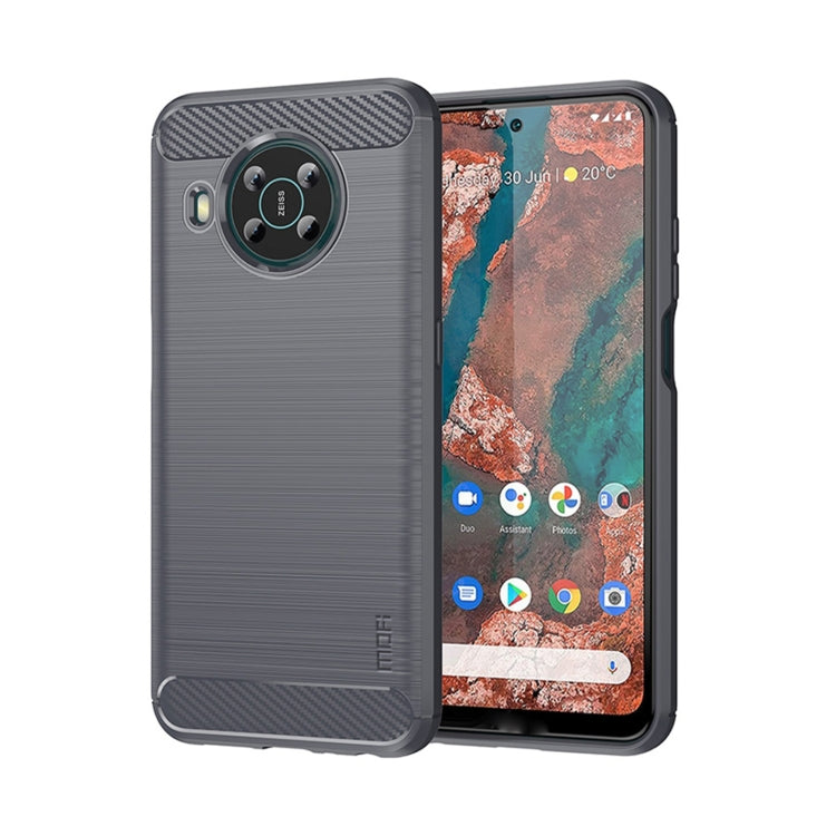 For Nokia X100 MOFI Gentleness Series Brushed Texture Carbon Fiber TPU Phone Case(Gray) - Nokia Cases by MOFI | Online Shopping South Africa | PMC Jewellery