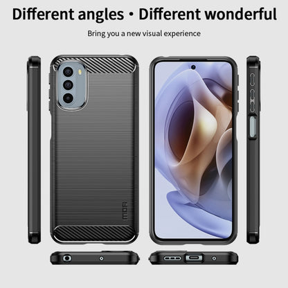 For Motorola Moto G31/G41 MOFI Gentleness Series Brushed Texture Carbon Fiber TPU Phone Case(Black) - Motorola Cases by MOFI | Online Shopping South Africa | PMC Jewellery