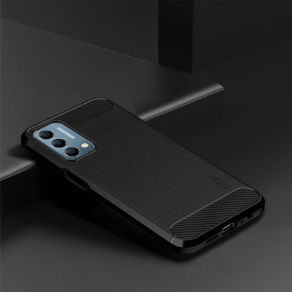 For Oneplus Nord N200 5G MOFI Gentleness Series Brushed Texture Carbon Fiber Soft TPU Phone Case(Black) - OnePlus Cases by MOFI | Online Shopping South Africa | PMC Jewellery