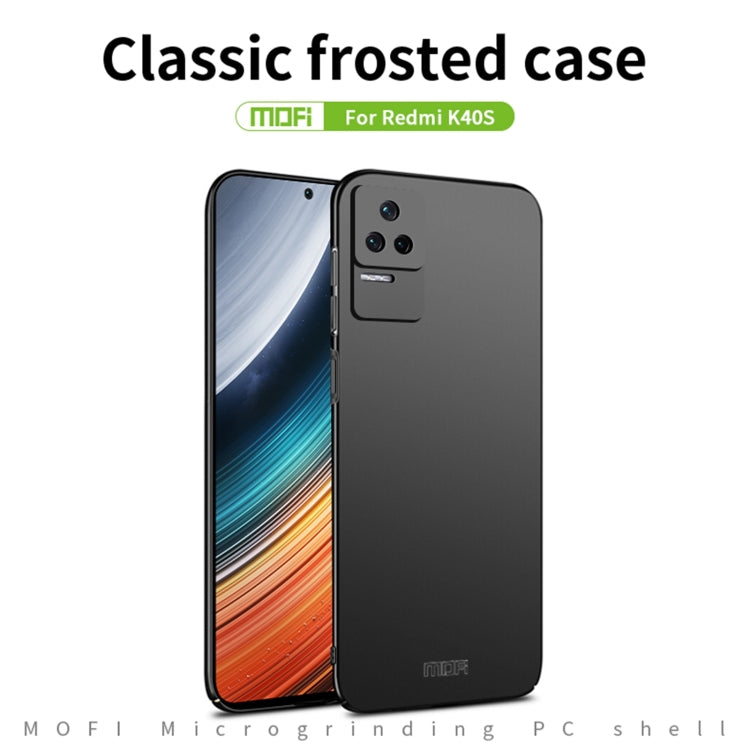 For Xiaomi Redmi K40S MOFI Frosted PC Ultra-thin Hard  Phone Case(Gold) - Xiaomi Cases by MOFI | Online Shopping South Africa | PMC Jewellery