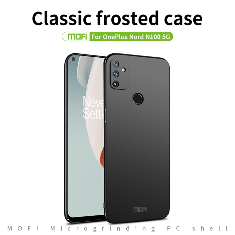 For OnePlus Nord N100 5G MOFI Frosted PC Ultra-thin Hard Case(Black) - OnePlus Cases by MOFI | Online Shopping South Africa | PMC Jewellery