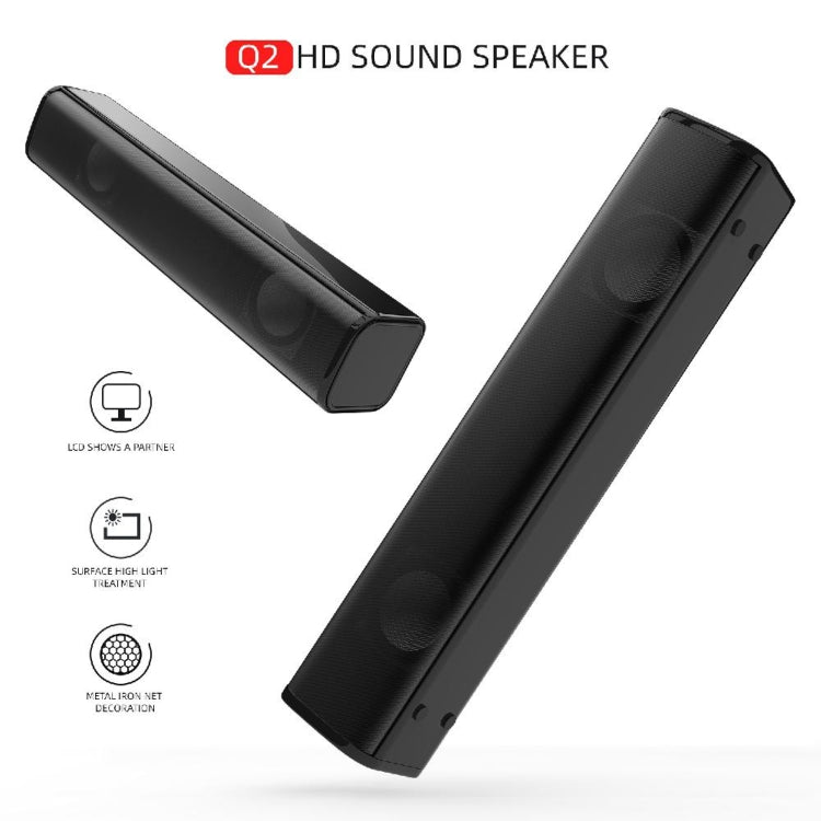 Q2 6W USB Mini Desktop Speaker Soundbar Audio Player Wired PC Speaker Subwoofer -  by PMC Jewellery | Online Shopping South Africa | PMC Jewellery | Buy Now Pay Later Mobicred