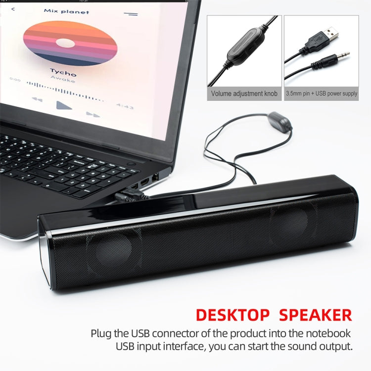 Q2 6W USB Mini Desktop Speaker Soundbar Audio Player Wired PC Speaker Subwoofer -  by PMC Jewellery | Online Shopping South Africa | PMC Jewellery | Buy Now Pay Later Mobicred