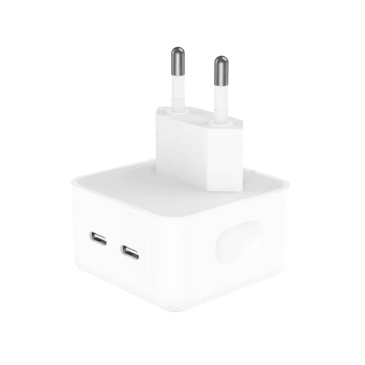 PD 35W Dual USB-C / Type-C Ports Charger for iPhone / iPad Series, EU Plug - USB Charger by PMC Jewellery | Online Shopping South Africa | PMC Jewellery | Buy Now Pay Later Mobicred