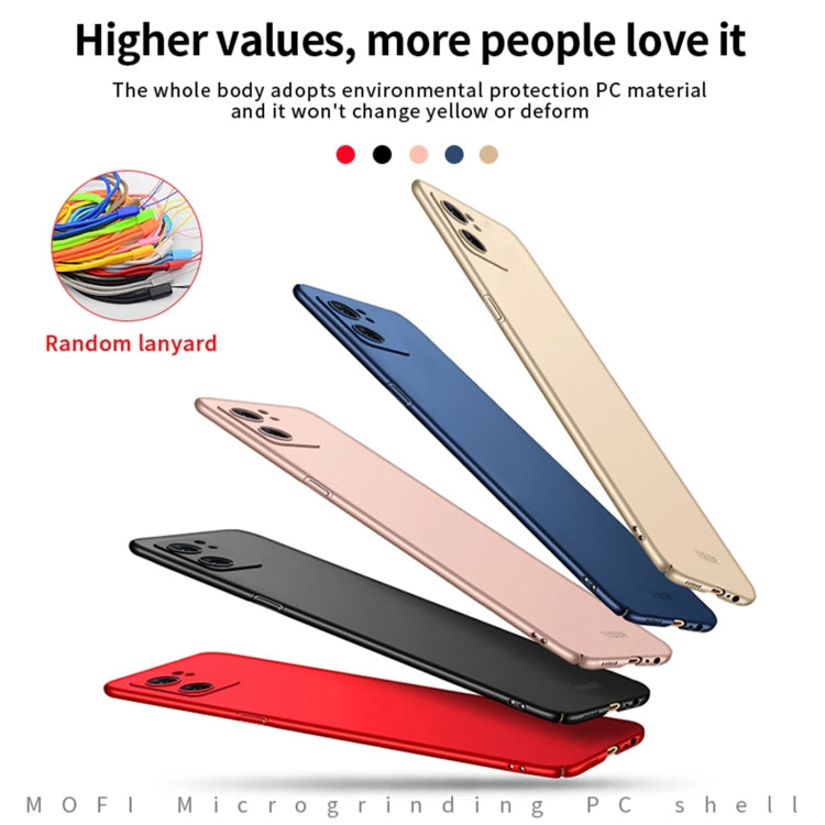 For OPPO Reno7 5G Global / Find X5 Lite MOFI Frosted PC Ultra-thin Hard Case(Gold) - OPPO Cases by MOFI | Online Shopping South Africa | PMC Jewellery