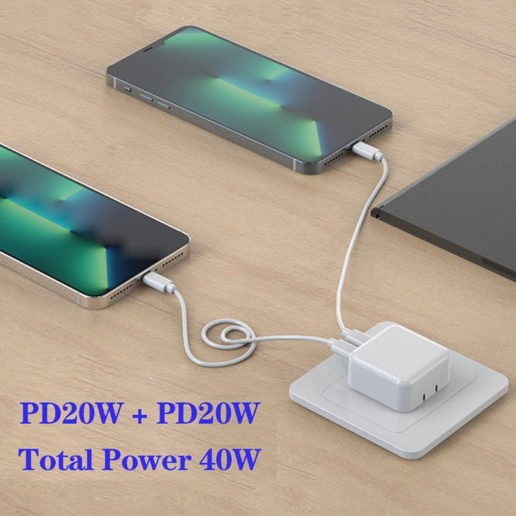 SDC-40W Dual PD USB-C / Type-C Charger for iPhone / iPad Series, US Plug - USB Charger by PMC Jewellery | Online Shopping South Africa | PMC Jewellery | Buy Now Pay Later Mobicred