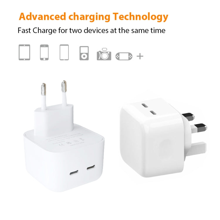 SDC-40W Dual PD USB-C / Type-C Charger for iPhone / iPad Series, US Plug - USB Charger by PMC Jewellery | Online Shopping South Africa | PMC Jewellery | Buy Now Pay Later Mobicred