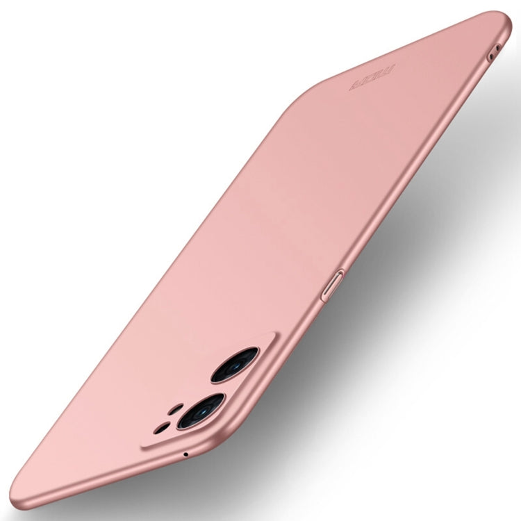 For OPPO Find X5 Lite / Reno7 Global MOFI Frosted PC Ultra-thin Hard Case(Rose gold) - OPPO Cases by MOFI | Online Shopping South Africa | PMC Jewellery