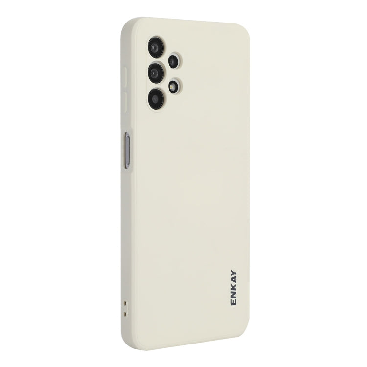 For Samsung Galaxy A32 5G ENKAY Liquid Silicone Soft Shockproof Phone Case(Beige) - Galaxy Phone Cases by ENKAY | Online Shopping South Africa | PMC Jewellery