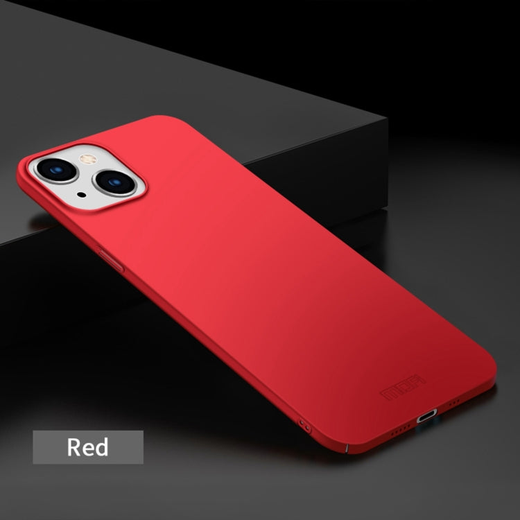 For iPhone 14 Plus MOFI Frosted PC Ultra-thin Hard Case  (Red) - iPhone 14 Plus Cases by MOFI | Online Shopping South Africa | PMC Jewellery