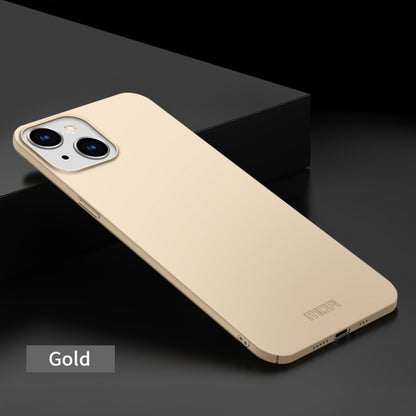 For iPhone 14 Plus MOFI Frosted PC Ultra-thin Hard Case  (Gold) - iPhone 14 Plus Cases by MOFI | Online Shopping South Africa | PMC Jewellery