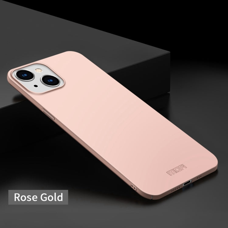 For iPhone 14 Plus MOFI Frosted PC Ultra-thin Hard Case  (Rose Gold) - iPhone 14 Plus Cases by MOFI | Online Shopping South Africa | PMC Jewellery