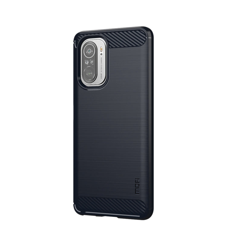 For Xiaomi Redmi Note 11T Pro 5G / 11T Pro Plus 5G MOFI Gentleness Series Brushed Texture Carbon Fiber Soft TPU Case(Blue) -  by MOFI | Online Shopping South Africa | PMC Jewellery