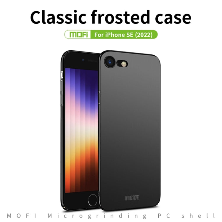 For iPhone SE 2022 / 2020 MOFI Frosted PC Ultra-thin Hard Case(Black) - iPhone SE 2022 / 2020 / 8 / 7 Cases by MOFI | Online Shopping South Africa | PMC Jewellery