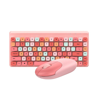 QW02 Wireless Keyboard Mouse Set(Pink) - Wireless Keyboard by PMC Jewellery | Online Shopping South Africa | PMC Jewellery | Buy Now Pay Later Mobicred