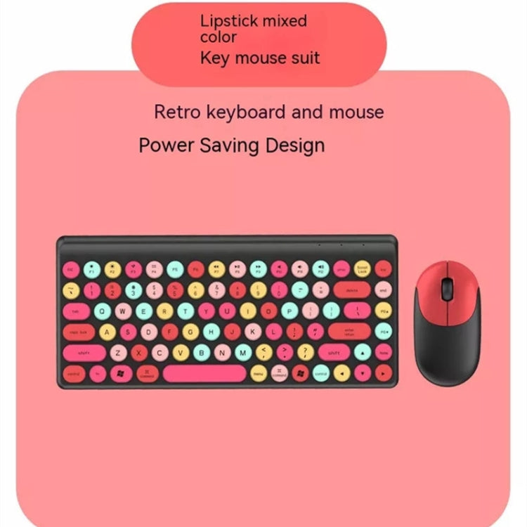 QW02 Wireless Keyboard Mouse Set(Pink) - Wireless Keyboard by PMC Jewellery | Online Shopping South Africa | PMC Jewellery | Buy Now Pay Later Mobicred