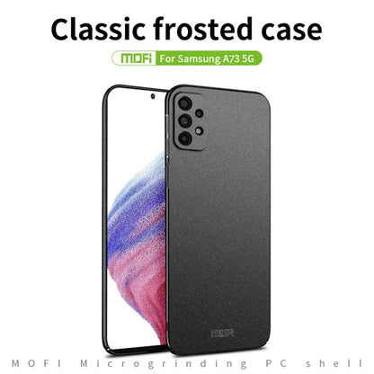 For Samsung Galaxy A73 5G MOFI Fandun Series Frosted PC Ultra-thin All-inclusive Phone Case(Blue) - Galaxy Phone Cases by MOFI | Online Shopping South Africa | PMC Jewellery