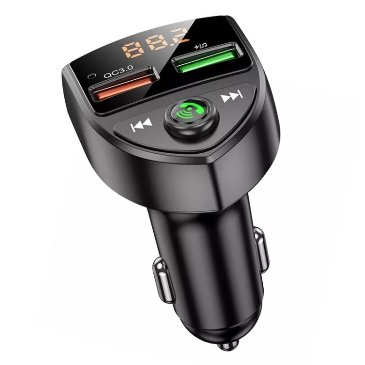 C8 Car  U Disk Bluetooth Player Fm Transmitter  QC3.0 Dual USB Ports Fast Charging - Bluetooth Car Kits by PMC Jewellery | Online Shopping South Africa | PMC Jewellery | Buy Now Pay Later Mobicred