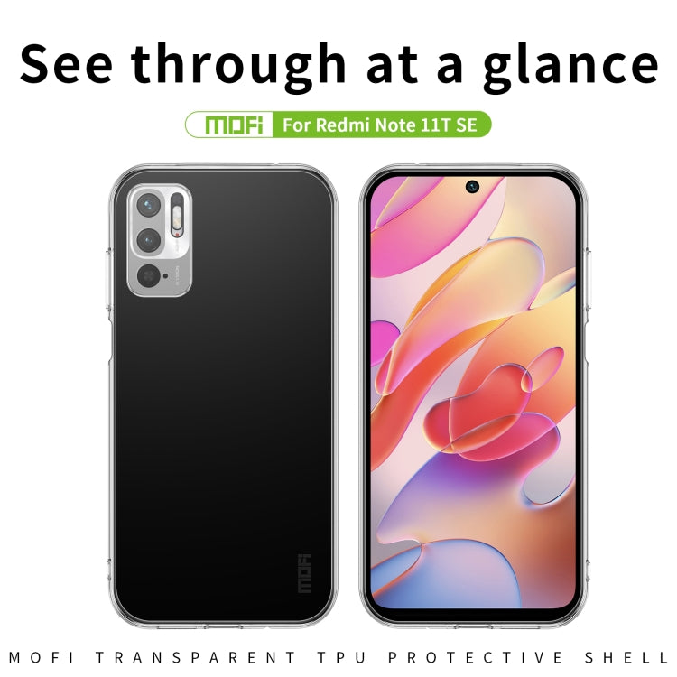 For Xiaomi Redmi Note 11T SE / Note 10 5G MOFI Ming Series Ultra-thin TPU Phone Case(Transparent) - Xiaomi Cases by MOFI | Online Shopping South Africa | PMC Jewellery