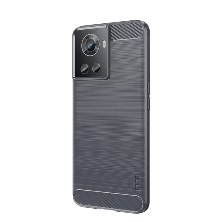 For OnePlus Ace / 10R 5G MOFI Gentleness Series Brushed Texture Carbon Fiber Soft TPU Case(Gray) - OnePlus Cases by MOFI | Online Shopping South Africa | PMC Jewellery