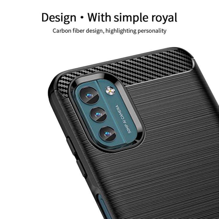 For Nokia G11 / G21 MOFI Gentleness Series Brushed Texture Carbon Fiber Soft TPU Case(Black) - Nokia Cases by MOFI | Online Shopping South Africa | PMC Jewellery