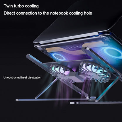 BONERUY P11F Adjustable Laptop Stand Cooling Holder with Double Fans - Cooling Pads by BONERUY | Online Shopping South Africa | PMC Jewellery | Buy Now Pay Later Mobicred