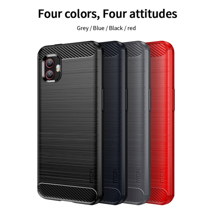 For Samsung Galaxy Xcover6 Pro / Xcover Pro 2 MOFI Gentleness Brushed Carbon Fiber Soft TPU Case(Black) -  by MOFI | Online Shopping South Africa | PMC Jewellery